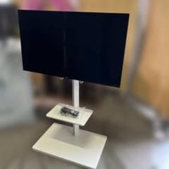 【ほぼ未使用】iom テレビスタンド付き ４０インチ液晶テレビ 棚板付 リモコンのサムネイル