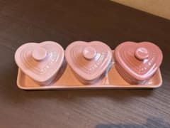 【箱ナシ】ル・クルーゼ　プチラムカン　ハート・ピンク3色のサムネイル