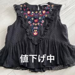 トップス　ZARA  刺繍のサムネイル