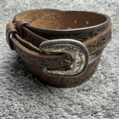 JUSTIN ウエスタンベルト 本革 ジャスティン WESTERN BELT - メルカリ