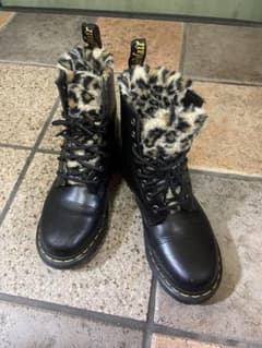 Dr. Martens レオパードファー ライニング ブーツ 希少