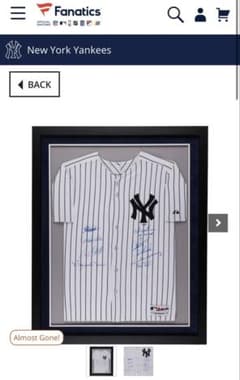 【本物・直筆サイン入りユニフォーム】ヤンキース：松井、ジーター等　WS優勝記念品 本物・直筆サイン入りユニフォーム】ヤンキース：松井、ジーター等 WS