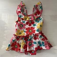ベビー水着 花柄 フリル付き　ムージョンジョンのサムネイル