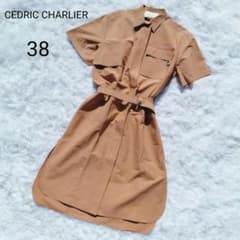 CEDRIC CHARLIER 셔츠 원피스 38 벨트 첨부 이탈리아제