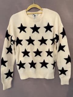 DOUBLE STANDARD CLOTHING スター柄 ニット 白のサムネイル