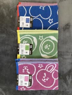 タオルバスマット BT21 バスマット　新品未使用　3枚セットのサムネイル