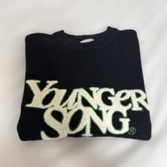 YOUnger SONG ブラック ニットセーター 長袖のサムネイル