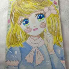 手描きイラスト1点物　硬質カードA6付 376のサムネイル