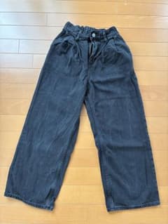 GU キッズ デニムパンツ ブラック 140cmのサムネイル