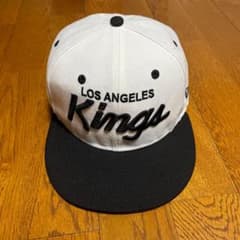 LA KINGS CAP 帽子 白 黒のサムネイル