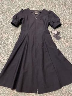 René 36 インディゴ 半袖 ストレッチ ワンピース ネイビー ルネ デニム 