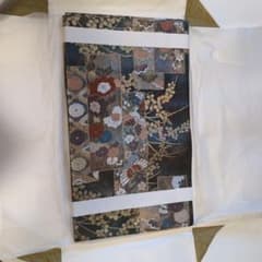 多色花柄刺繍 帯のサムネイル