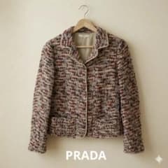 PRADA（プラダ） 超軽量ツイードジャケット イタリア製 ウール×シルク 
