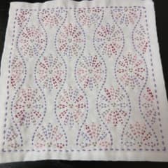 刺し子 ハンドメイド 花模様のサムネイル