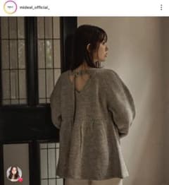 【mideal × 鈴木愛理】 ペプラムニットカーディガン