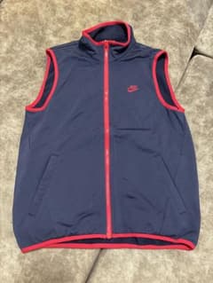 Nike ナイキ ベスト M ネイビー赤ロゴ 防寒 新品未使用