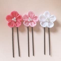 つまみ細工　髪飾り　七五三のサムネイル