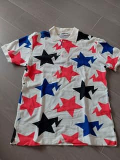 ④派手♡派手♡A BATHING APE スター柄 M ポロシャツ ④派手♡派手♡A BATHING APE スター柄 M ポロシャツ | Mercari