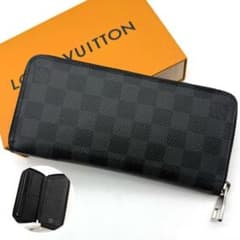 ルイヴィトン ダミエ グラフィット ヴェルティカル 黒 ノワール 長財布