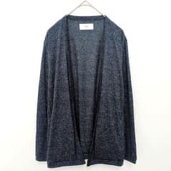 アズール ロングカーディガン リネン混 薄手 春夏 羽織り グレー XS S