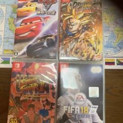 Switchソフト4本　カーズ3 ドラゴンボールファイターズ　ストⅡ FIFAのサムネイル