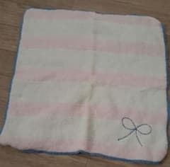 ストライプタオル リボン刺繍付きのサムネイル