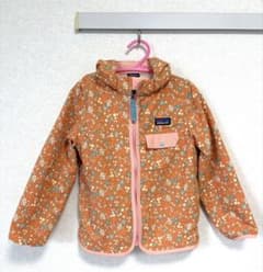 パタゴニア　5Tナイロンジャケット花柄　春秋用　フード付きのサムネイル