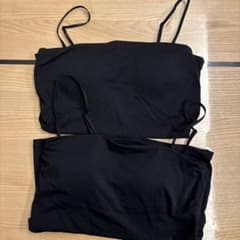 UNIQLO AIRism ブラックブラトップ M 2枚セットのサムネイル