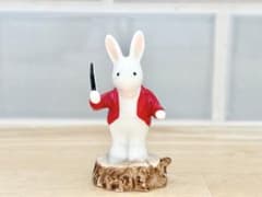 ウサギ うさぎ ラビット rabbit フィギュリン 陶器 ミニチュア レトロ