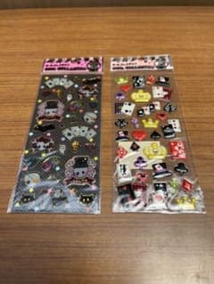 猫やガイコツやトランプのシールセットのサムネイル