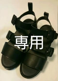 専用 めぐみるく様 Bleu Bleuet  黒サンダルのサムネイル
