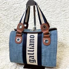 希少【極美品】ジョンガリアーノ ハンドバッグ デニム ニュース 