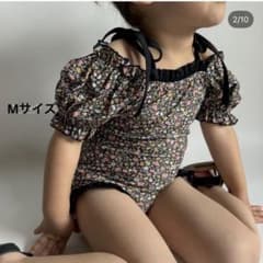 キッズ　水着　韓国服　花柄　ワンピースのサムネイル