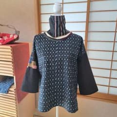 絣リメイク ブラウス パッチワーク 刺し子のサムネイル