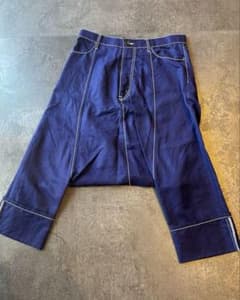 コムデギャルソントリコ　濃紺サルエルパンツ　白ステッチ　美品 コムデギャルソントリコ 濃紺サルエルパンツ 白ステッチ 美品 - メルカリ