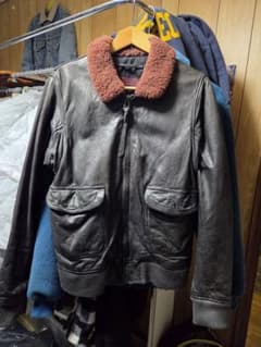 Johnbull レザー G-1 フライトジャケット ボア襟付き　古着 m53371856129_1.jpg?1763802048