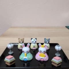 ナチュラルキッチン＆セリア ひな祭り ひな人形セット ウサギとクマのサムネイル