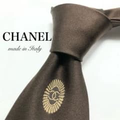 【極美品】CHANEL ネクタイ 無地 ブラウン ワンポイント 高級 ココマーク m53376355571_1.jpg?1772364695