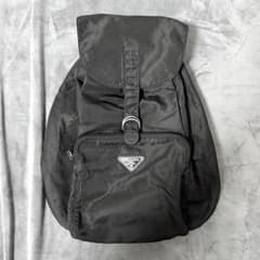 PRADA リュック バックパック タグ52 ナイロンレザー ブラック - メルカリ