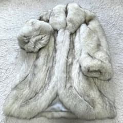 希少デザイン 総丈110cm 肉厚◎ ブルーフォックス エンバ リアルファー 肉厚ボリューム◎ 着丈90cm ブルーフォックス エンバ 希少デザイン 11