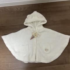 【新品・未使用】gelato pique ベビーポンチョ ホワイト 80-90のサムネイル