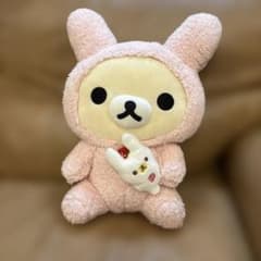 コリラックマ いちごうさぎ ぬいぐるみXL ピンク - メルカリ