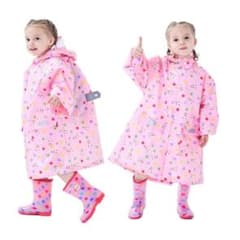 レインコートポケット付 自転車 カバー キッズ 子供 雨具 収納袋付き　Mサイズのサムネイル