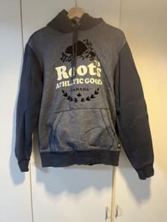 【美品】Roots ルーツ カナダ ロゴ プルオーバー パーカー 杢グレー Sのサムネイル