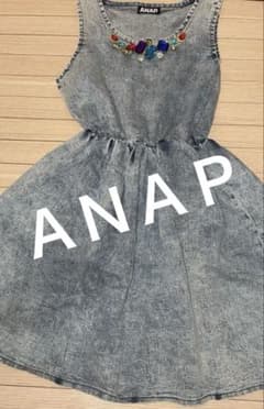 ANAP デニム ノースリーブ ワンピースのサムネイル