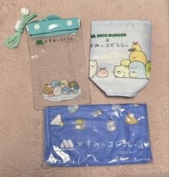 Sumikko Gurashi Clear Multi-Case, Bottle Holder, and Cooling Towel 3-Piece Set