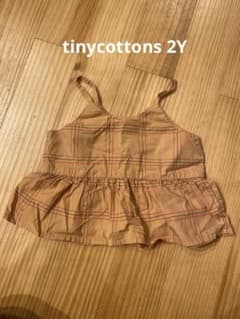 tinycottons チェック柄 キャミソール 2Yのサムネイル
