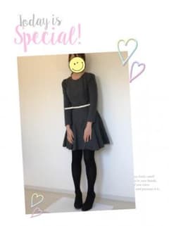 ルミネ*ワンピース*顔合わせ*キレイめ*ベルト付*グレーのサムネイル