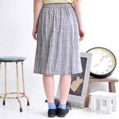 w closet のシフォンヨット柄プリーツスカートのサムネイル