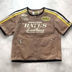 BATES レーシング 半袖ピットシャツ ジップジャケット バイク ブラウンXL BATES レーシング 半袖ピットシャツ ジップジャケット バイク ブラウン